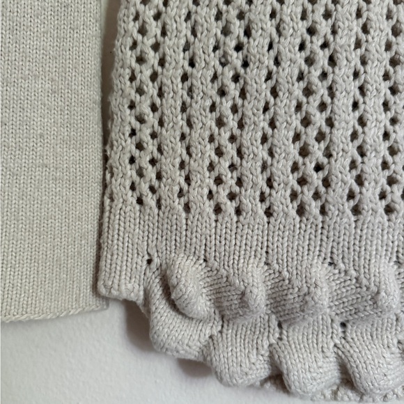 Twin-Set Simona Barbieri Italian Knit Sweater with Bow & Cutout Sleeves – Size M - Picture 4 of 9